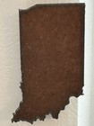 Handmade steel Indiana state map fridge magnet — photo 2