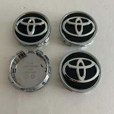 4pcs Black Wheel Center Caps Fit For Toyota Camry Avalon Rav4 C-hr Corolla 62mm