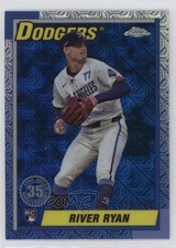 2025 Series 1 1990 Topps Chrome Silver Pack Blue Refractor 28/150 River Ryan v8v