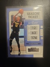 Ja Morant 2021-22 Panini Contenders Memphis Grizzlies Season Ticket #3