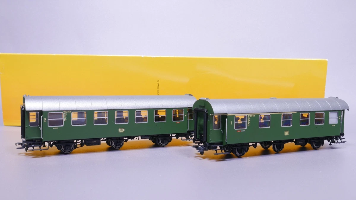 H0 DC Brawa 46304 Umbauwagen-Paar AB3yg/B3yg DB OVP #ST_477