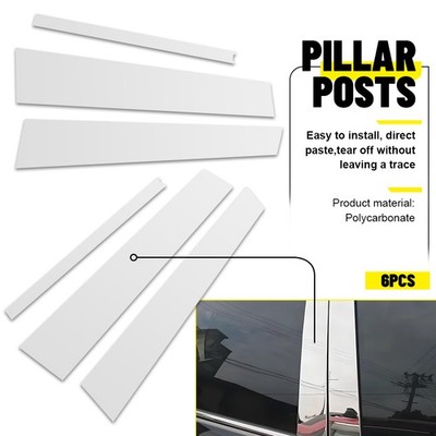 6PCS Door Pillar Post Cover Trim Chrome Kit For 2018 2019-2024 Chevrolet Equinox