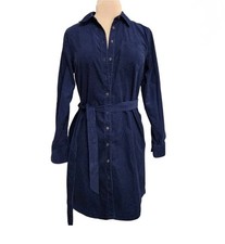corduroy button up mini Shirtdress