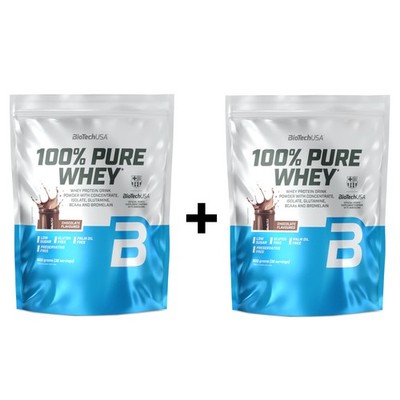 (33,83 EUR/kg) BioTech USA 100% Pure Whey 900g Doppelpack Nach Wahl