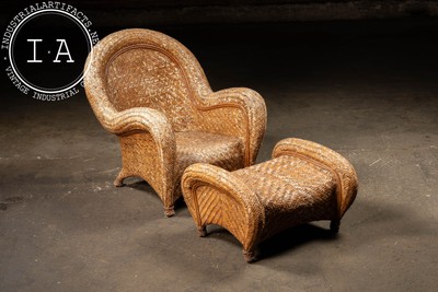 Dining Chair Pottery Barn Malabar Rattan Chair Vintage 