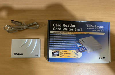 TEVION 8IN1 KARTENLESER UND SCHREIBER OVP UND KABEL USB 2.0 - GEBRAUCHT