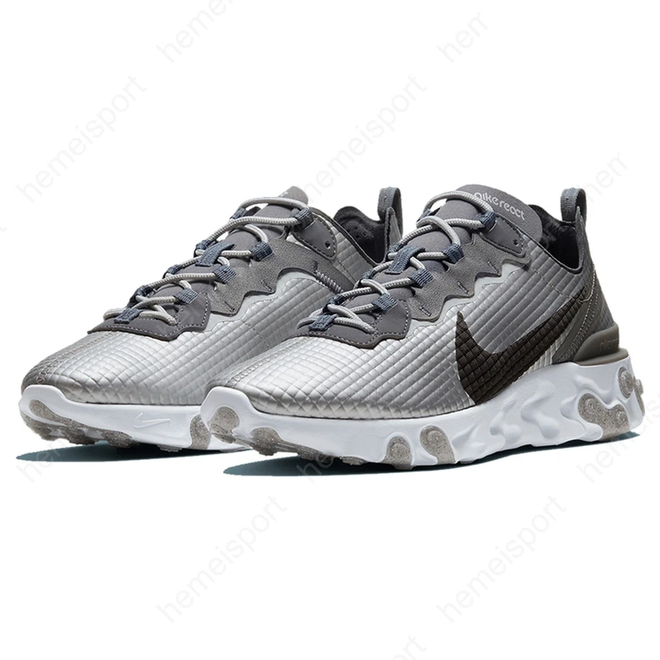 Nike React Element 55 Quilted Grid White CI3835-001 - Image 3 of 4