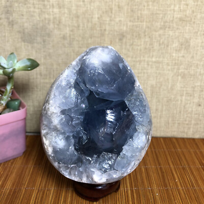 2.4LB Natural Raw Blue Celestite Crystal Quartz Cluster Geode Specimens g4512