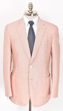 NWT BRIONI Brunico Red White Zig Zag Striped Wool Silk Sport Coat 40 R EU 50