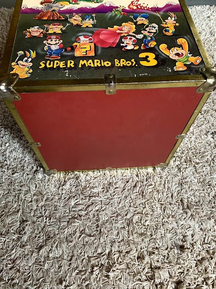 RARO Vintage Nintendo Super Mario Zelda Caja Juguete Cofre Almacenamiento Videojuegos Retro Foto 3 de 4