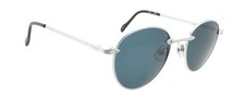 New Authentic Luigi Batani LB 252 C34 80s Italy Vintage Silver Round Sunglasses