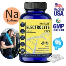 Electrolyte Supplement Hydration Capsules w/Potassium Replenish Electrolytes