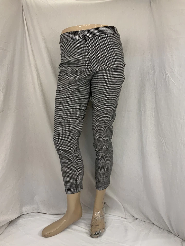 Investment Petites Pants Sz 12 Women Gray Check Nylon Rayon Mint YGI Q1-58 - Image 2 of 4