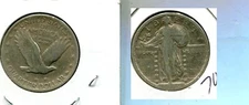 1920 P STANDING LIBERTY QUARTER FINE 70T
