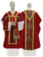 Red St. Philip Neri Chasuble with stole Vestment Casulla Roja Casula F013C25