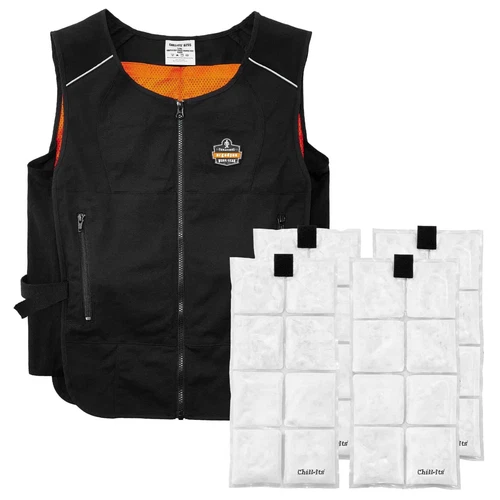Ergodyne Chill-Its 6260 Lightweight Phase Change Cooling Vest W/ Packs, S/M - product listing photo