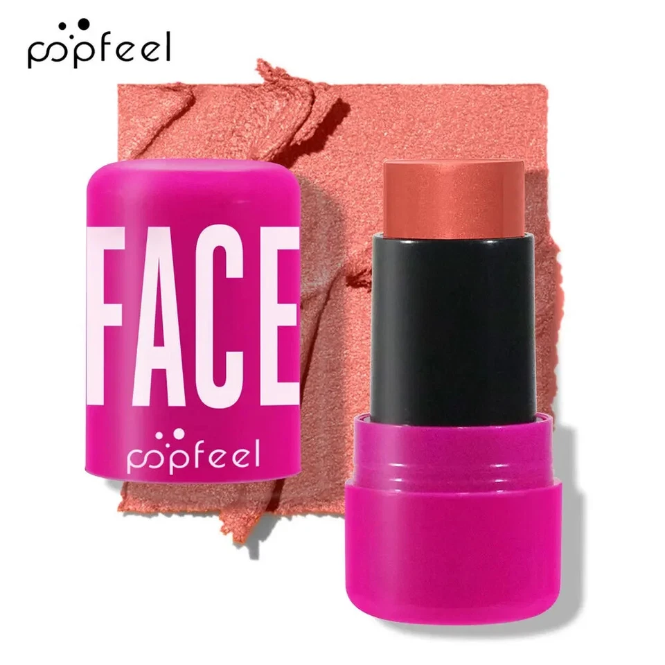 Multi-functional Stereoscopic Highlighter Blush Stick Cream Balm Lip Tints Glow  - Image 4 of 4