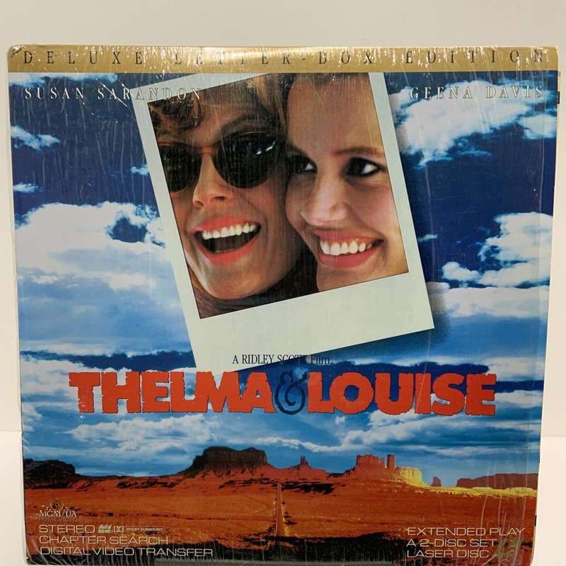 THELMA & LOUISE 2-Laserdisc WIDESCREEN COLLECTOR'S EDITION In Shrink Wrap Open!