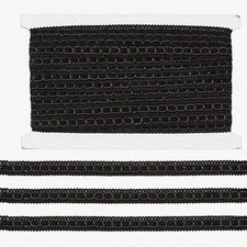 GoldenEdge Black Gimp Braid Trim - 10.94 Yards of 1/2" Decorative Polyester for