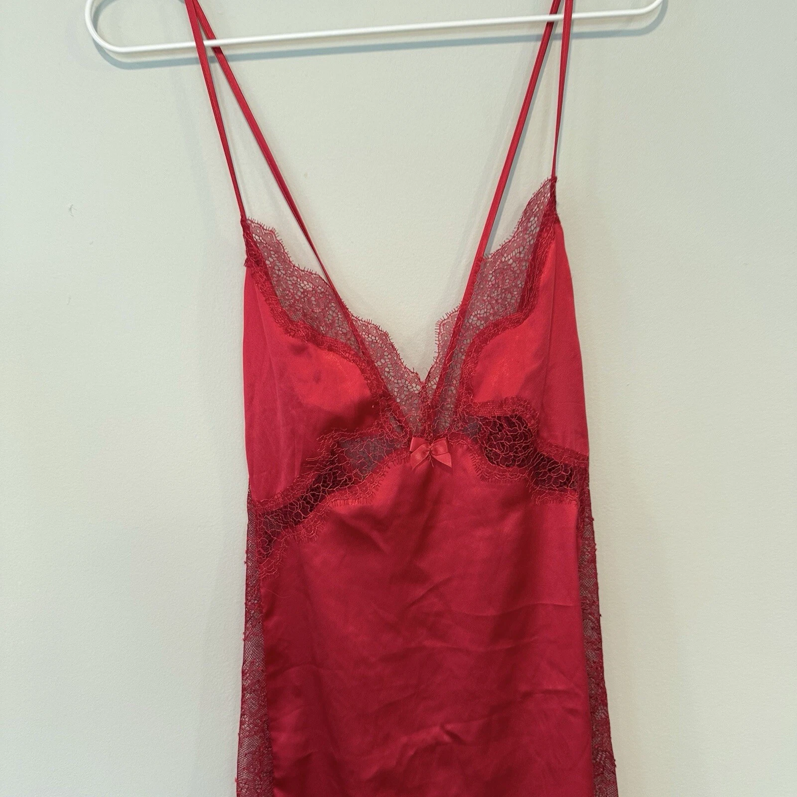 UNDERCOVER Abito Victoria's Secret rosso slip con ritagli in pizzo taglia large 1185