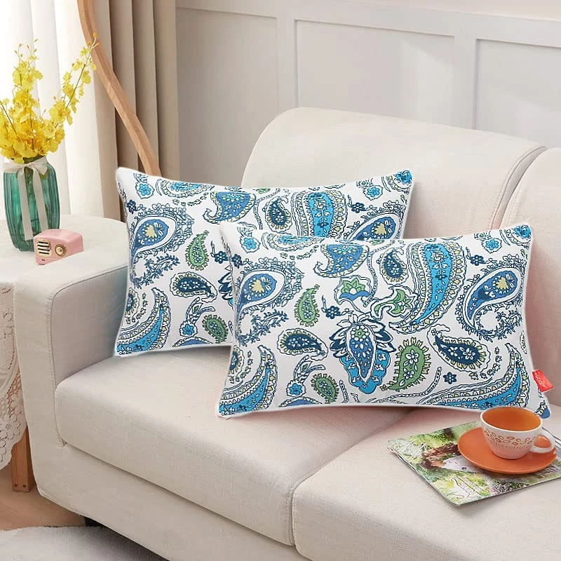 12X19 Lumbar Throw Pillows Set of 2, Outdoor Summer Spring Garden