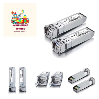 a Pair of 10G SFP+ Bidi Transceiver, LC Single-Mode Single Fiber Module, 10GB...