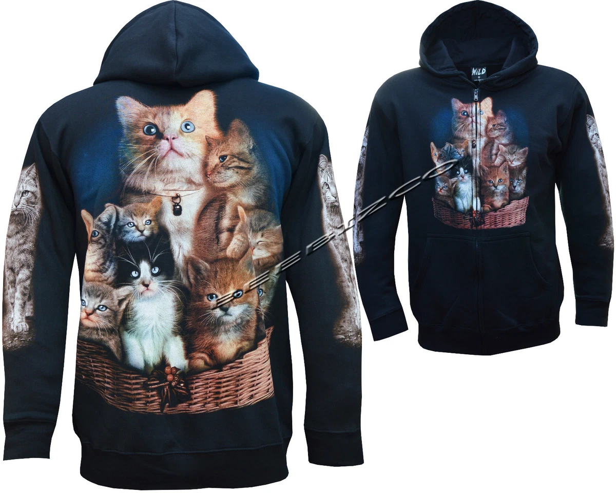 Cat top zip hoodie