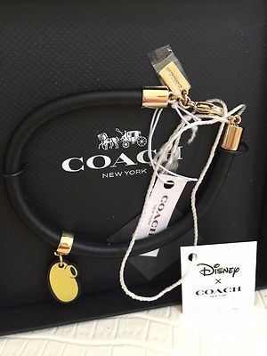 Authentic New DISNEY x COACH New York MICKEY Leather Bracelet