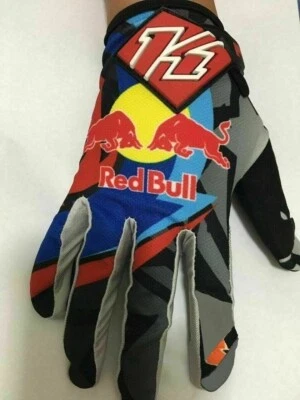 2025 Grey Red Bull gloves Motocross Bike ATV BMX Enduro 100
