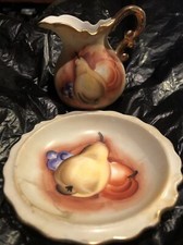 Vintage Made In Japan Miniature Pitcher With Matching Saucer Plate