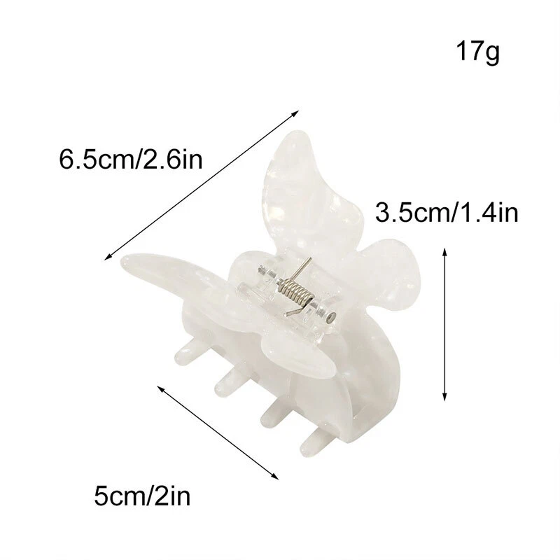 2pcs Fairy Butterfly Hair Clip Claw Lady Girl Acetate Barrette Ponytail Hairpin✿ - Image 2 of 4