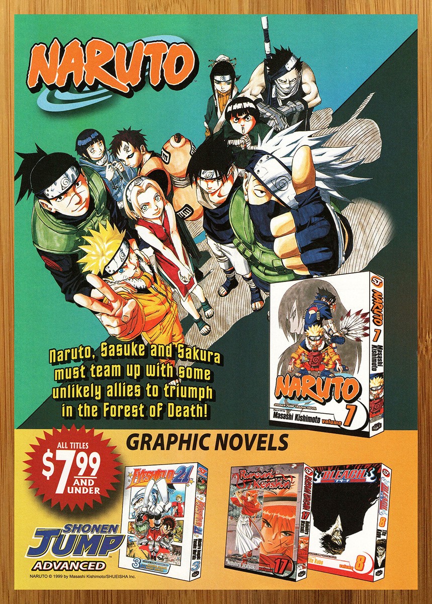2005 Shonen Jump Manga Promo Print Ad/Poster Naruto Bleach
