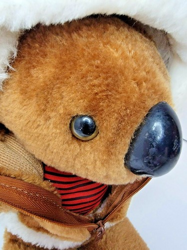 12 Zoll Vintage INTERPUR KOALA TEDDYBÄR Plüschtier Kuscheltier braun weiß KOREA Spielzeug - Bild 5 von 10