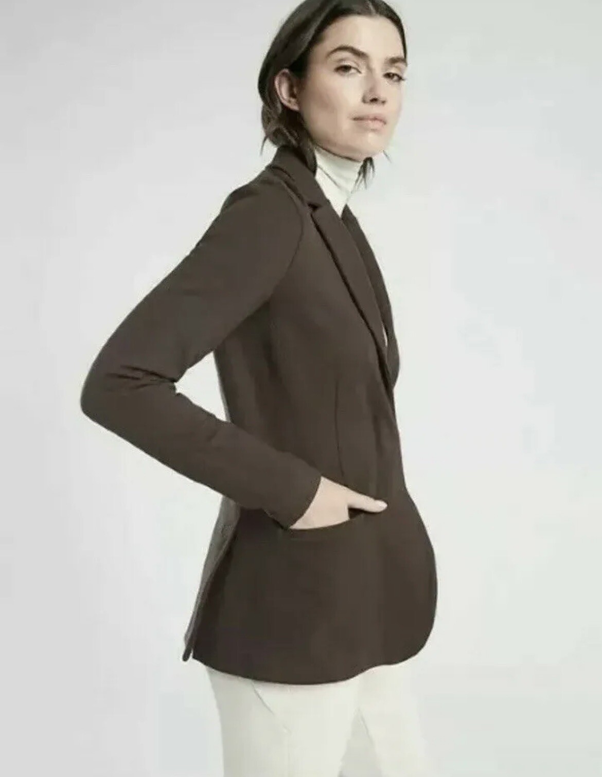 Athleta 10 Venice Heathered Blazer Dark Brown Heather 10 NWT 198 eBay