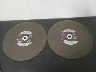 Sait 24160 A24R 14'' x 1/8'' x 20MM Aluminum Oxide Abrasive Cut-Off Wheel Lot of 2