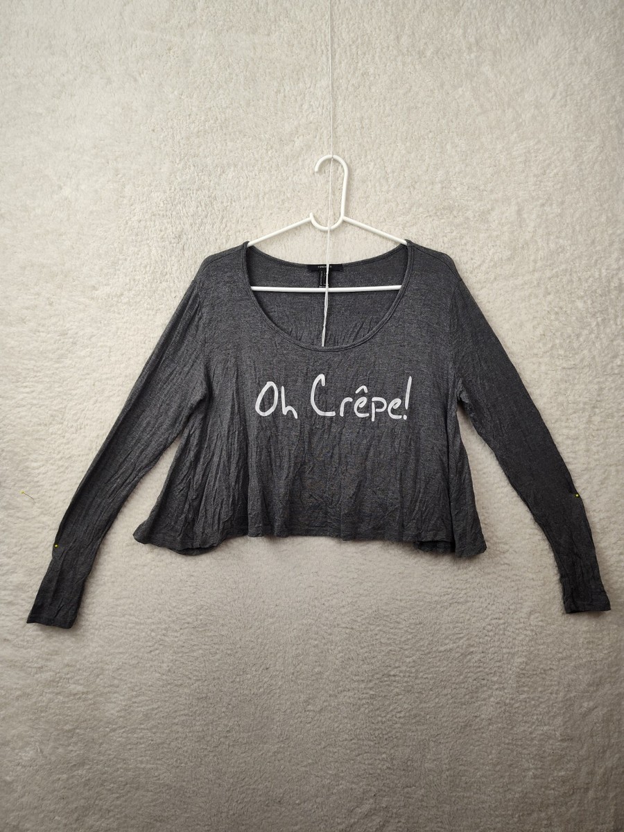 Pull Crop Noir Forever 21 Avec Rayures Latérales - Taille S, Occasion Très Bon état
