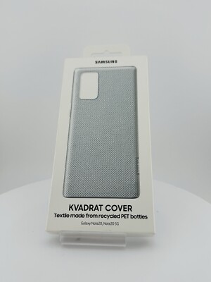 Original Samsung Kvadrat Textil Cover Schutz Hülle Case Galaxy Note 20 5G Grau