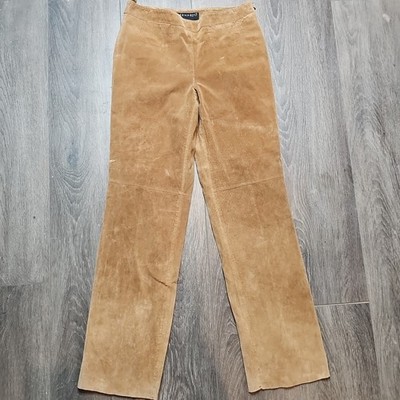 BERNARDO Genuine Leather Suede pants Slacks Color Cigar 