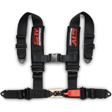 Stv Motorsports Racing Black 4 Point 3 Inch Straps Universal Seat Belt Harness
