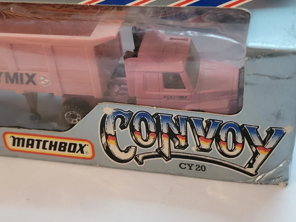 Vintage 1983 Matchbox Superfast "Convoy" series Pink Ready Mix Semi NIB - Image 4 of 4