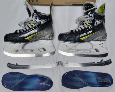 Bauer Vapor X4 Pro Ice Hockey Skates Junior Size 3.5 D Used with extra Blades