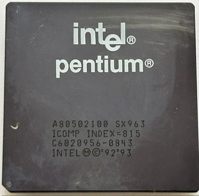 Intel Pentium SX963 A80502100 100MHz 50MHz Bus Sockel 7 Vintage Prozessor