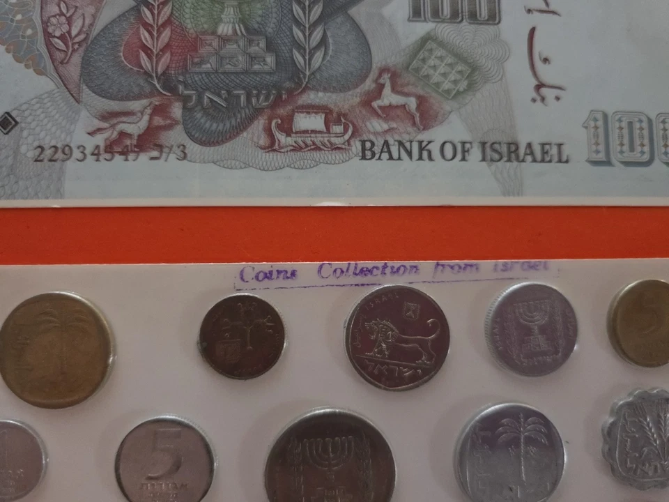 COLEÇÃO DE MOEDAS DE ISRAEL E NOTAS BANCÁRIAS - Imagem 3 de 4