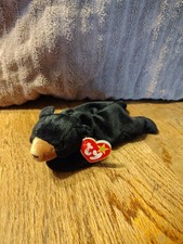 Ty Beanie Baby Blackie The Bear Plush Toy