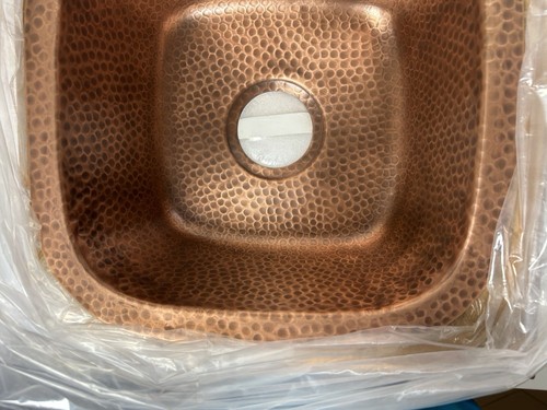 Monarch Abode Atlas Bar Prep Sink 15" 15 Inch Dual Mount Copper NEW 17091 - Picture 6 of 8