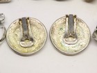 Vintage Earring Lot Clip On Silver Gold Tone Filigree Knotted Hoop + D6004 — photo 10