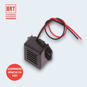 Segnalatore acustico Buzzer Cicalino 6 - 12V misure 32x12x9 mm