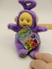 VTG 1998 Teletubbies Tinky Winky Doll Purple Beanie Plush w/ORIGINAL TAGS