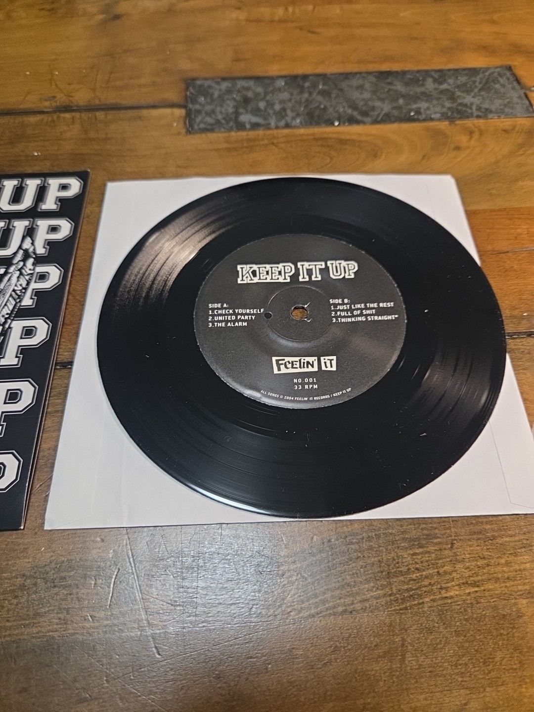 Keep It Up Self Titled 7" Vinyl EP 2004 Feelin' It Records FIR001 Hardcore Punk image 6