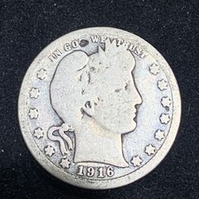 1916 Barber Liberty Head Quarter 25C Business Strike Philadelphia 90% Silver